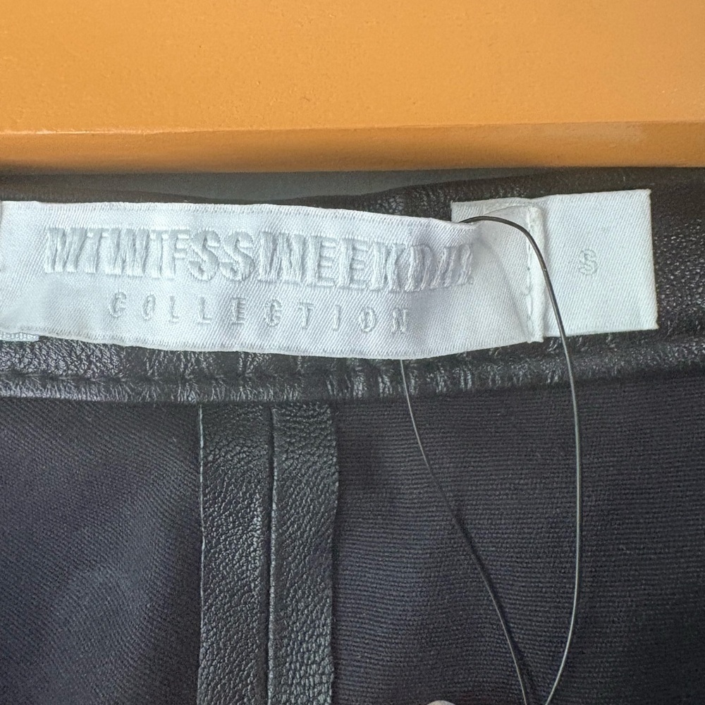 MTWTFSS Brand size small Black Faux skinny Leather Pants trousers. NWOT - Picture 6 of 9